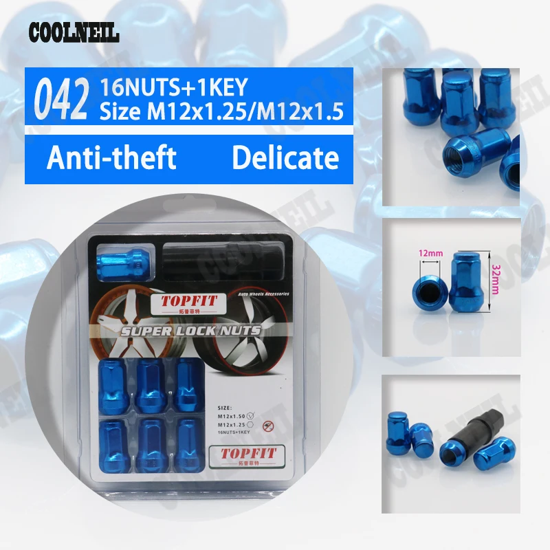 16pcs/set Racing Steel Wheel Lock Lug Nuts Heptagon Formula Anti-theft nuts Security Key Wheels(M12x1.25 M12x1.5)
16pcs/set Racing Steel Wheel Lock Lug Nuts Heptagon Formula Anti-theft nuts Security Key Wheels(M12x1.25 M12x1.5)