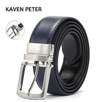 Reversible Leather Belt Men Accessories Luxury Waist Belt For Jeans Male Rotated Buckle Designer Cowskin Dress Belts Blue
Reversible Leather Belt Men Accessories Luxury Waist Belt For Jeans Male Rotated Buckle Designer Cowskin Dress Belts Blue