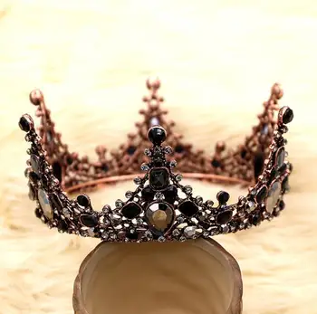 Baroque Wedding Bridal Hair Accessories Black Full Round Circle Tiara and Crown Crystal Rhinestone Birthday Diadem Hair Jewelry
Baroque Wedding Bridal Hair Accessories Black Full Round Circle Tiara and Crown Crystal Rhinestone Birthday Diadem Hair Jewelry