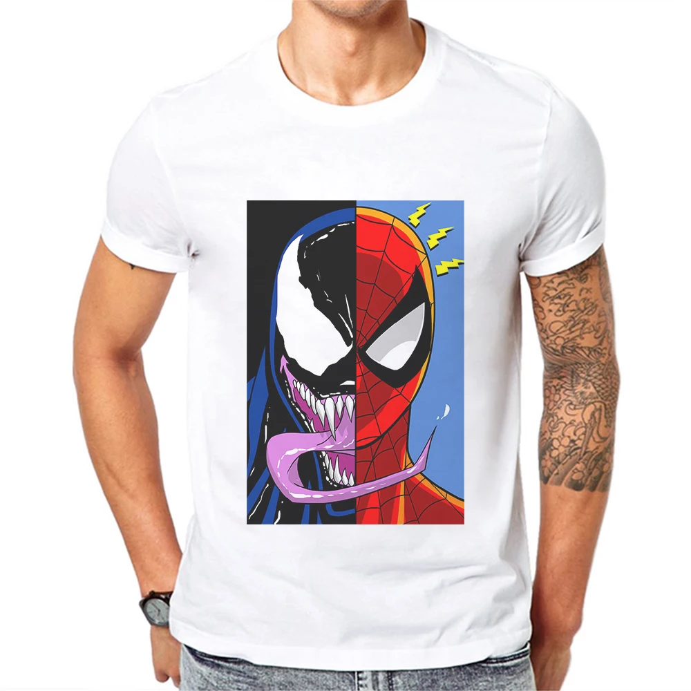 New Arrival Venom And Spiderman Printed Men T Shirt Cotton Short Sleeve Hipster Tops Men's Tshirts Fashion Casual Cool Tee Shirt
New Arrival Venom And Spiderman Printed Men T Shirt Cotton Short Sleeve Hipster Tops Men's Tshirts Fashion Casual Cool Tee Shirt