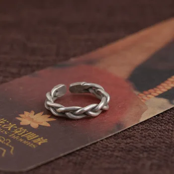 S925 Pure Silver Wholesale Twist Open Ring Thai Silver Archaize Style Restoring Ancient Ways Female Fashion Gift Items
S925 Pure Silver Wholesale Twist Open Ring Thai Silver Archaize Style Restoring Ancient Ways Female Fashion Gift Items