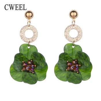 CWEEL Blue Long Earrings For Women Acrylic Flower Resin Geometric Statement Drop Dangle Purple Earrings Wedding Brincos
CWEEL Blue Long Earrings For Women Acrylic Flower Resin Geometric Statement Drop Dangle Purple Earrings Wedding Brincos