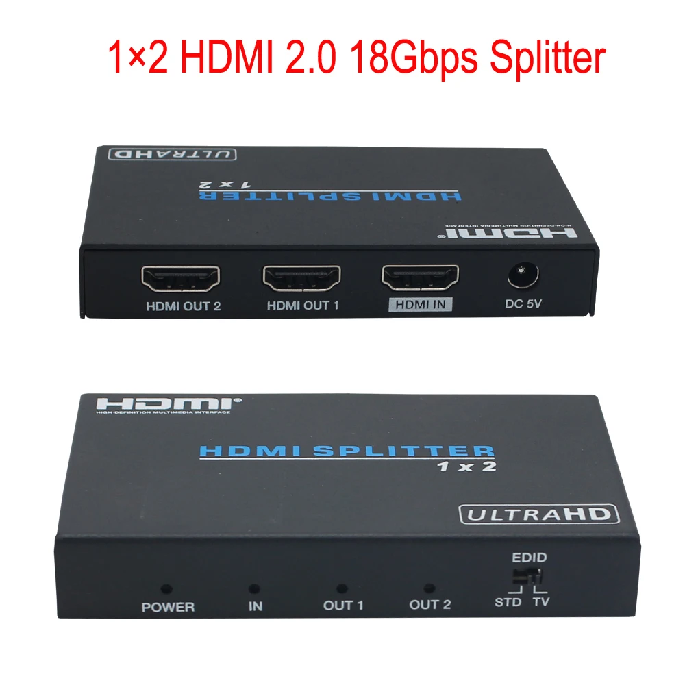 HDCP 2.2 EDID 4K 2K 3D HDMI 1x2 1x4 1x8 HDMI 2.0 Splitter Amplifier Audio Video Converter 2 4 8 Port Repeater Split Display HDTV Sadoun.com