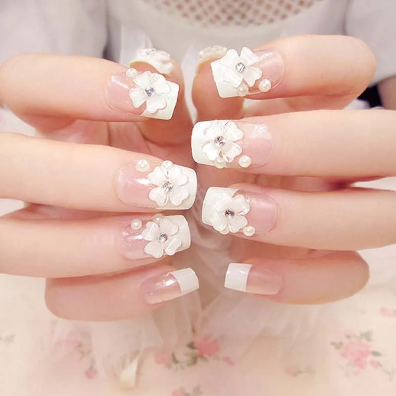 24PCS/Set Full Cover False Nails Simulation Pearl Nail Art Decoration With Glue Summer Fashion 3D Flower Full Covered Nails Tips
24PCS/Set Full Cover False Nails Simulation Pearl Nail Art Decoration With Glue Summer Fashion 3D Flower Full Covered Nails Tips