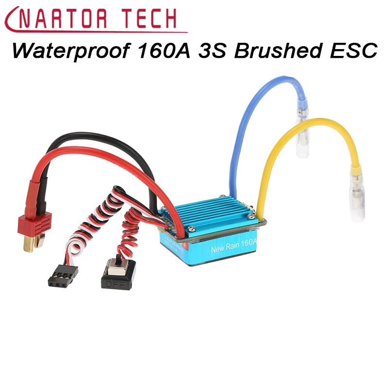 Nartor 3S/160A Waterproof Brushed ESC 160A 3S with 5V 1A BEC T-Plug For 1/12 RC Car Boat
Nartor 3S/160A Waterproof Brushed ESC 160A 3S with 5V 1A BEC T-Plug For 1/12 RC Car Boat