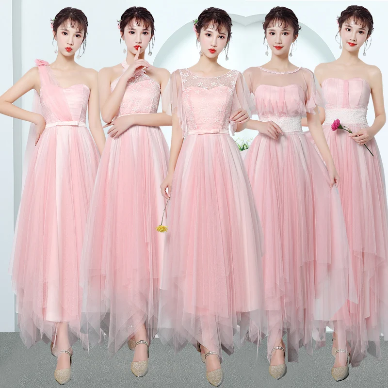 Sweet Memory Good quality Pink halter Bridesmaid Dress Graduation Sisters Group Tiered Wedding Party Dress SW180419
Sweet Memory Good quality Pink halter Bridesmaid Dress Graduation Sisters Group Tiered Wedding Party Dress SW180419