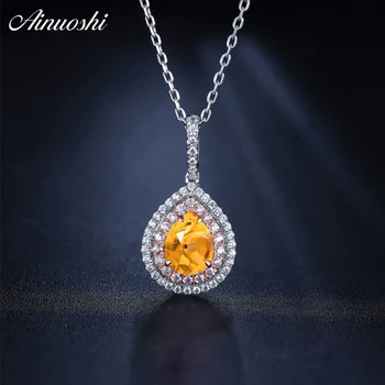 AINUOSHI Natural Citrine Heart Pendant 925 Sterling Silver Chain 1.5ct Cushion Cut Gem Pink Halo Pendant Necklace Women Jewelry
AINUOSHI Natural Citrine Heart Pendant 925 Sterling Silver Chain 1.5ct Cushion Cut Gem Pink Halo Pendant Necklace Women Jewelry