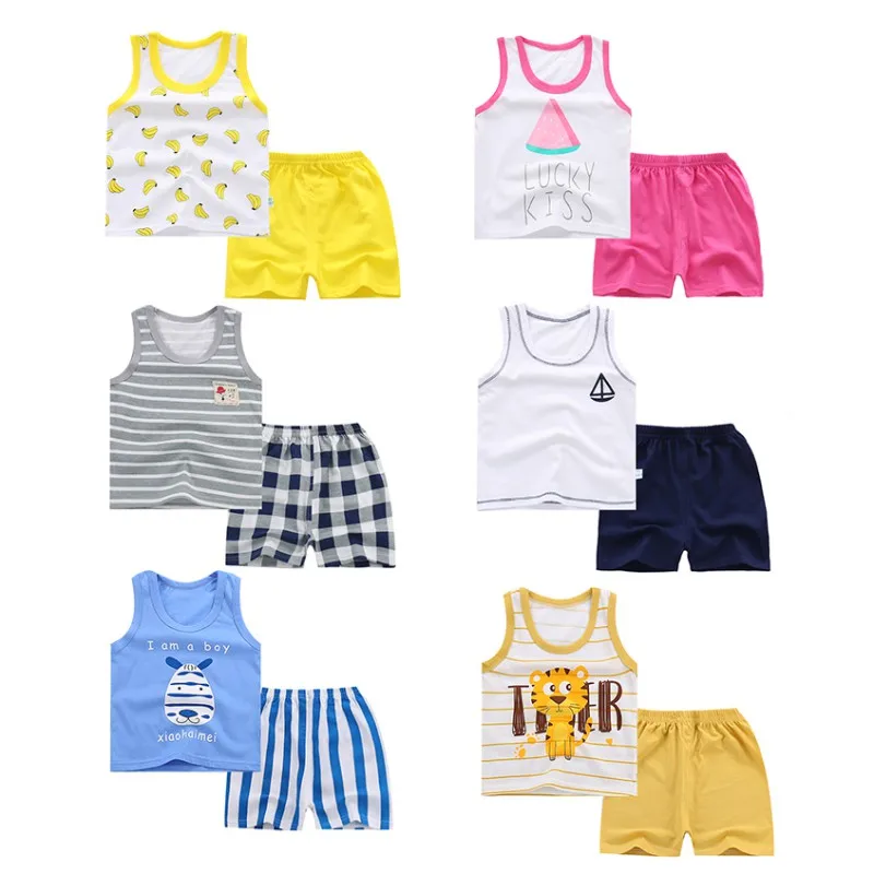 Baby Clothing Set Cartoon Summer Boys Girls Children Clothes Set Brand Sport Infant Kid Suits Tracksuits Cotton Vest + Pants
Baby Clothing Set Cartoon Summer Boys Girls Children Clothes Set Brand Sport Infant Kid Suits Tracksuits Cotton Vest + Pants