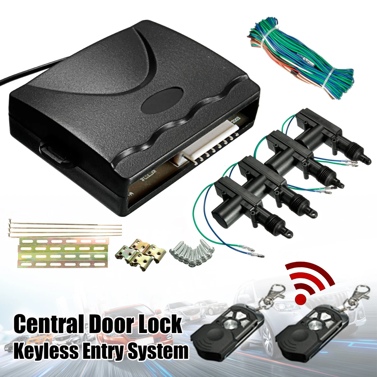 360 Degree Rotation Universal Car Auto Remote Central Fob Alarm Security Kit 2 4 Door Bracket Locking Keyless Entry System
360 Degree Rotation Universal Car Auto Remote Central Fob Alarm Security Kit 2 4 Door Bracket Locking Keyless Entry System