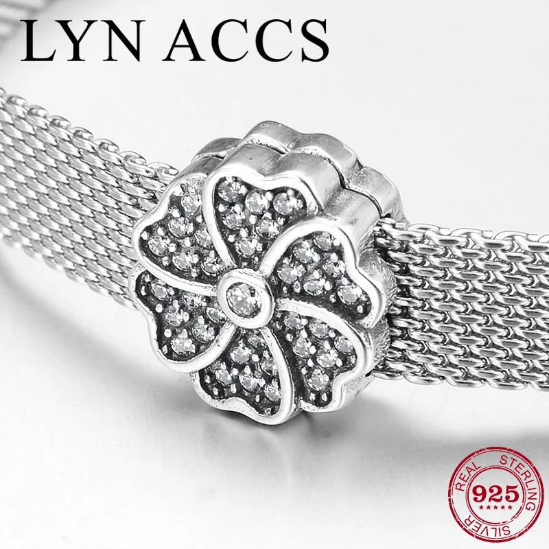 925 Sterling Silver WHeart shaped petal flower Clear CZ Clips bead Fit Original Reflections Charm Bracelet Women Jewelry Making
925 Sterling Silver WHeart shaped petal flower Clear CZ Clips bead Fit Original Reflections Charm Bracelet Women Jewelry Making