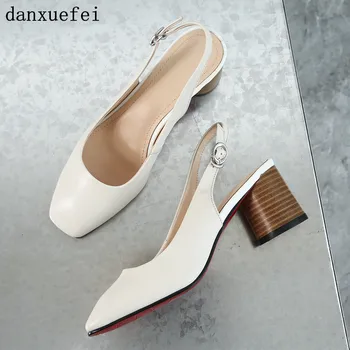 Women's genuine leather slipong slingback pumps elegant ladies thick high heel comfortable dress sandals square toe summer shoes
Women's genuine leather slipong slingback pumps elegant ladies thick high heel comfortable dress sandals square toe summer shoes