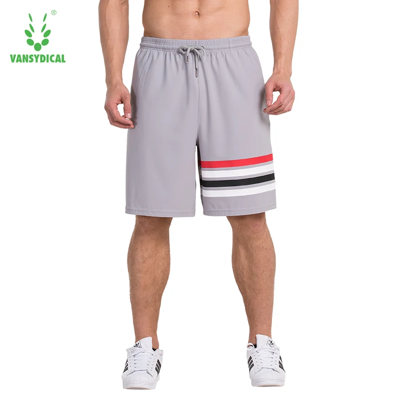 Image New Men Soccer Shorts  Male Loose Training Running Shorts Fitness Short Bottoms Print Striped Quick Dry Gym Base Layer Trousers