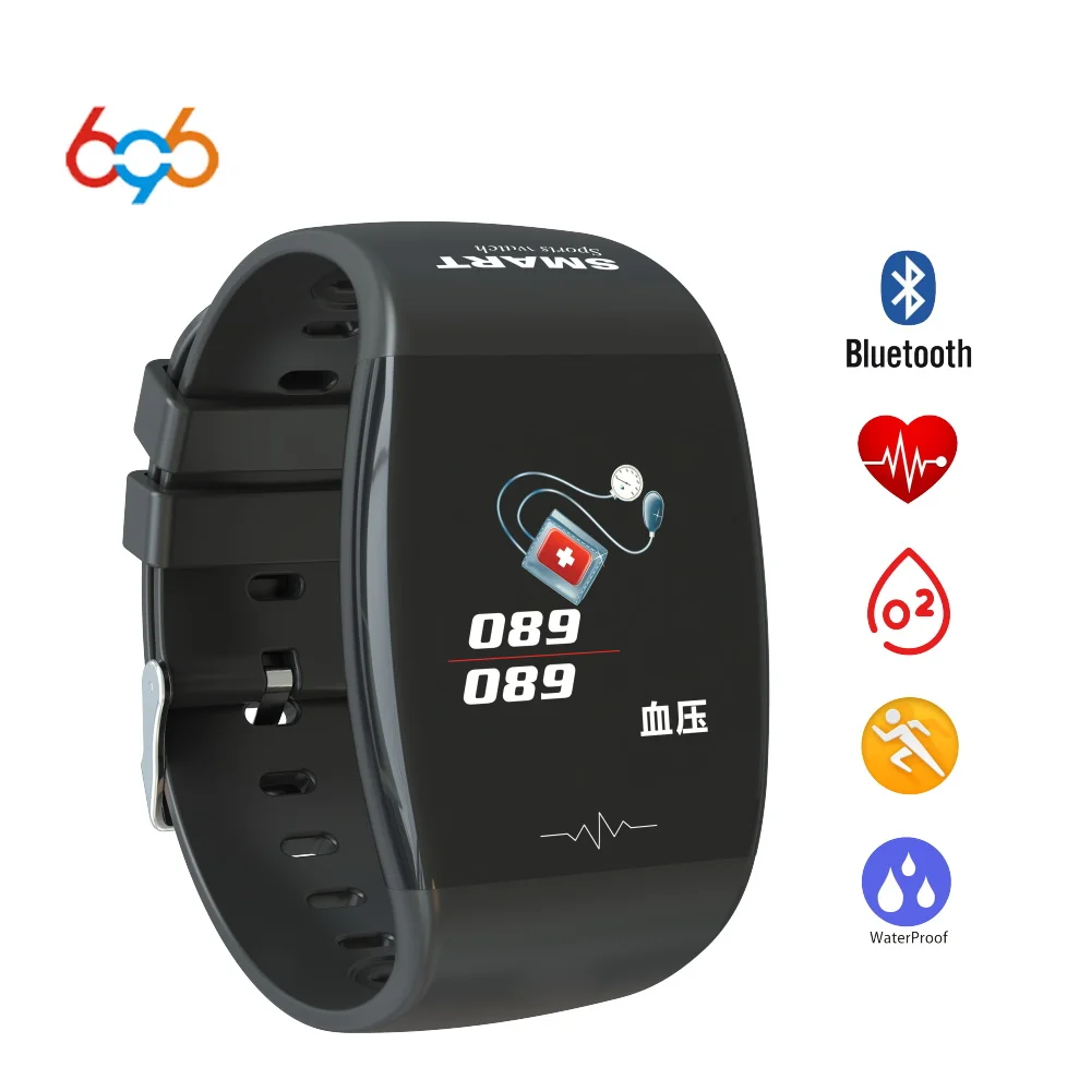 

696 P1 Big Screen Smart Watch 2018 Heart Rate Blood Pressure Monitor Waterproof IP67 Steps Calories Counter Sports Smartwatch