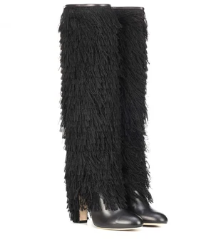 Abesire The Latest Style Woman Fashion Tassel Embellished Chunky Heels Runway Boots Ladies Round Toe Slip-on Knee High Boots
Abesire The Latest Style Woman Fashion Tassel Embellished Chunky Heels Runway Boots Ladies Round Toe Slip-on Knee High Boots