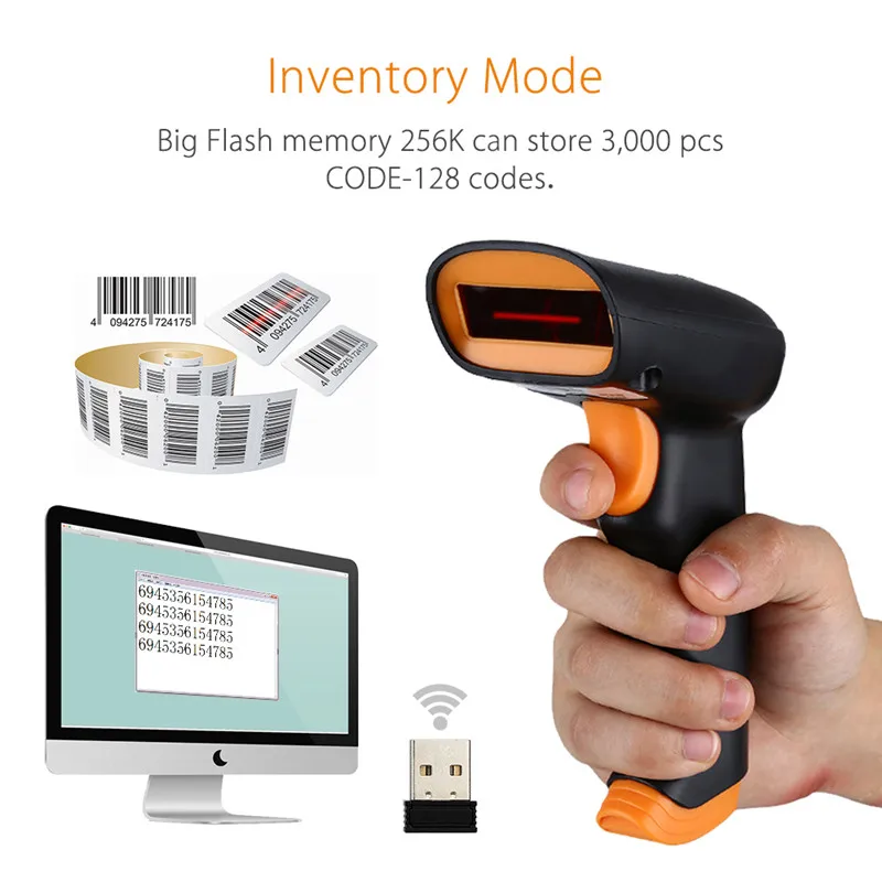 Wireless NETUM S2 For Pos and Invertory 2.4G 1D Barcode Scanner Up to 50m Laser Light USB Wired Wireless 1D Scanner Reader
Wireless NETUM S2 For Pos and Invertory 2.4G 1D Barcode Scanner Up to 50m Laser Light USB Wired Wireless 1D Scanner Reader