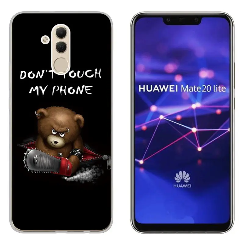 sFor Huawei Mate 20 Lite Patterned Clear Slim Ultra Thin Soft TPU Gel Case Cover (3)