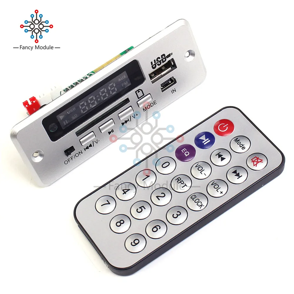 5V Mini MP3 Decoder Board Bluetooth Call Decoding Module MP3 WAV U-Disk TF Card USB With 2*3W Amplifier Remote Controller
5V Mini MP3 Decoder Board Bluetooth Call Decoding Module MP3 WAV U-Disk TF Card USB With 2*3W Amplifier Remote Controller