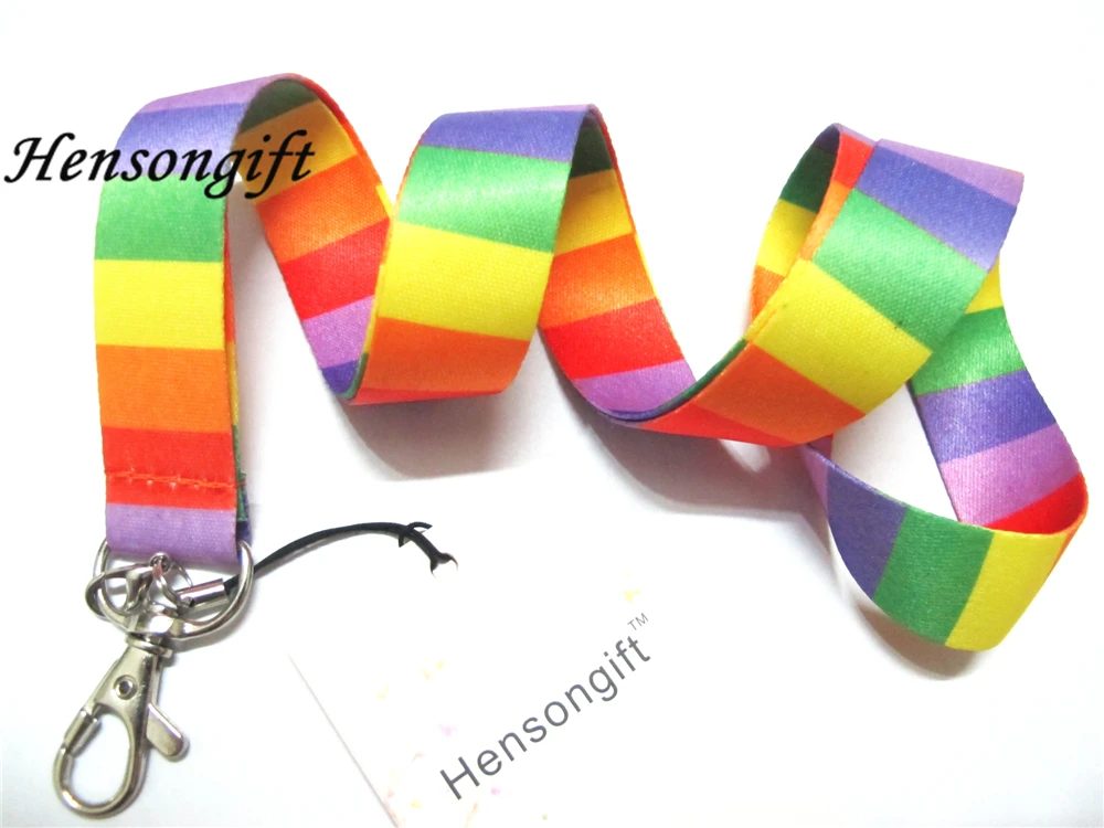 Hensongift Girls Rainbow Cross Stripes Keychain Lanyard ID Badge Holders Diagonals Neck Straps with
Hensongift Girls Rainbow Cross Stripes Keychain Lanyard ID Badge Holders Diagonals Neck Straps with