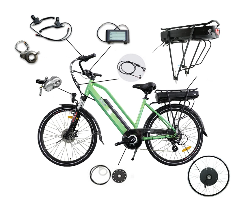 Clearance High Speed 48V 1000W Electric Bike Kit with 21ah Lithium Battery Blushless Motor Wheel MTB for 26" 700C Ebike Electronic Kit 4