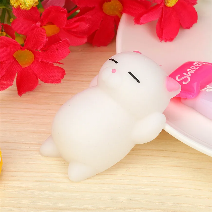 Забавные игрушки для детей взрослых милые мягкие кошечки Mochi сжимаемые