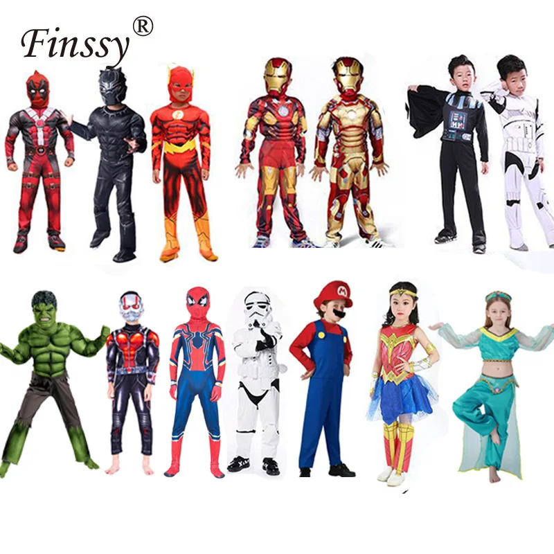Avengers Super Mario Spiderman Superman Iron Man Ant Man Hulk Black Panther Children's Stage Show Cosplay Costume
Avengers Super Mario Spiderman Superman Iron Man Ant Man Hulk Black Panther Children's Stage Show Cosplay Costume