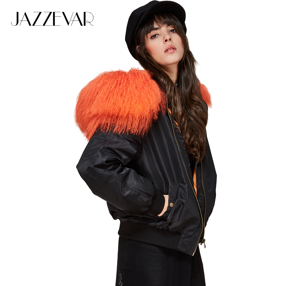 JAZZEVAR 2019 New winter fashion street woman hooded bomber jacket mongolia sheep fur collar short basic jacket quilted outwear
JAZZEVAR 2019 New winter fashion street woman hooded bomber jacket mongolia sheep fur collar short basic jacket quilted outwear