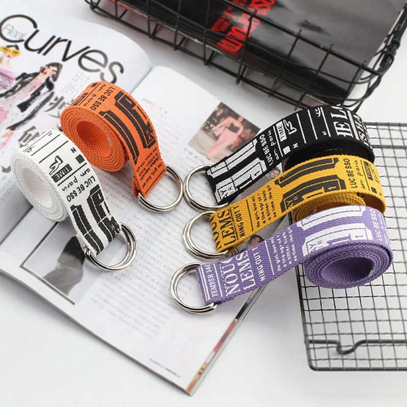 Fashion Canvas Belt Harajuku Letter Printed Student Women Men Jeans Long Belts Double D Ring Buckle off white Waistband Z30
Fashion Canvas Belt Harajuku Letter Printed Student Women Men Jeans Long Belts Double D Ring Buckle off white Waistband Z30