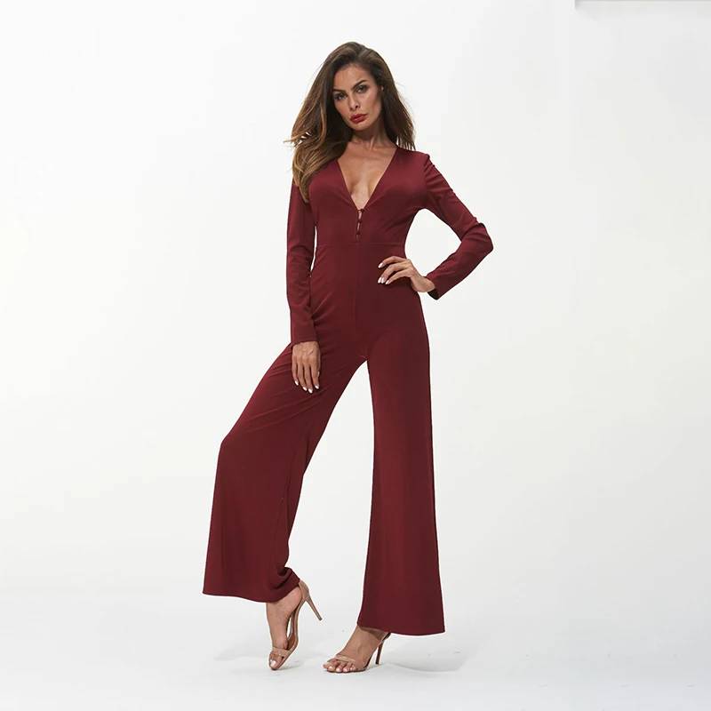YONGM Women African Printed Spaghetti Strap V Neck Harem Jumpsuit Playsuit Rompers