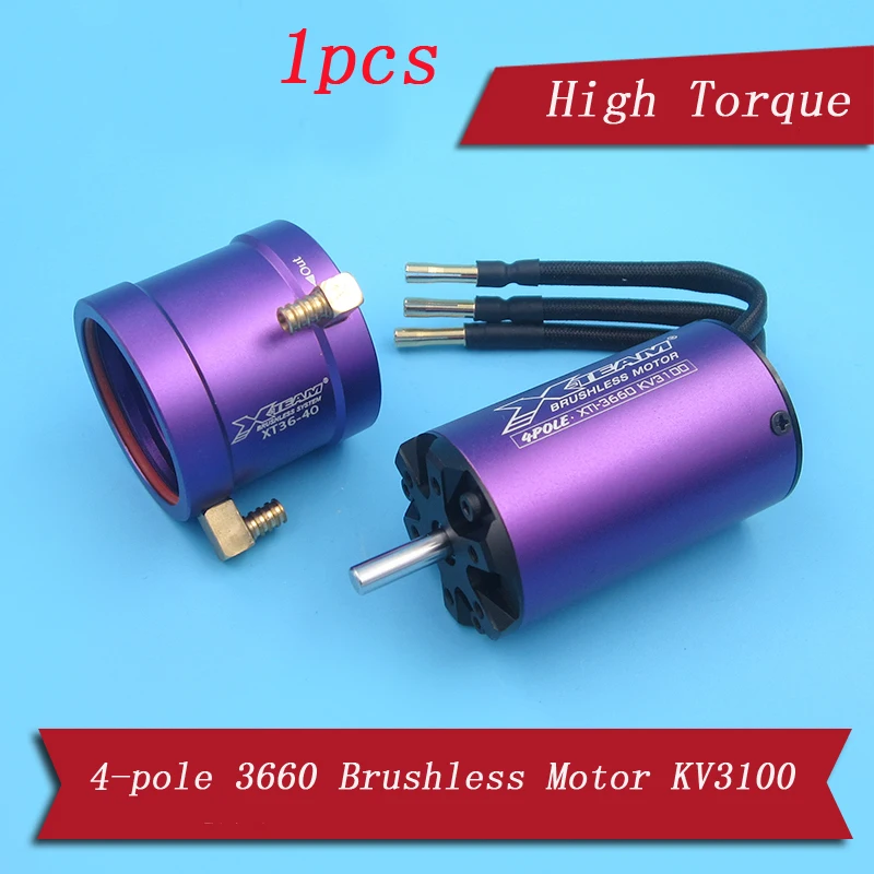1pcs 4-pole 3660 Brushless Motor KV3100 High Power Large Torque Engine w/Water-cooling Jacket fr RC Jet Boat Shaft Dia 5mm
1pcs 4-pole 3660 Brushless Motor KV3100 High Power Large Torque Engine w/Water-cooling Jacket fr RC Jet Boat Shaft Dia 5mm