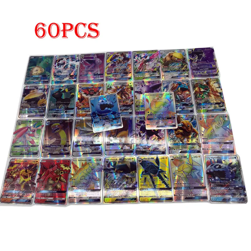 60 Pcs Trading Cards Game toys for Children Pokemons Toy GX MEGA Shining Cards Game Battle Carte 
60 Pcs Trading Cards Game toys for Children Pokemons Toy GX MEGA Shining Cards Game Battle Carte