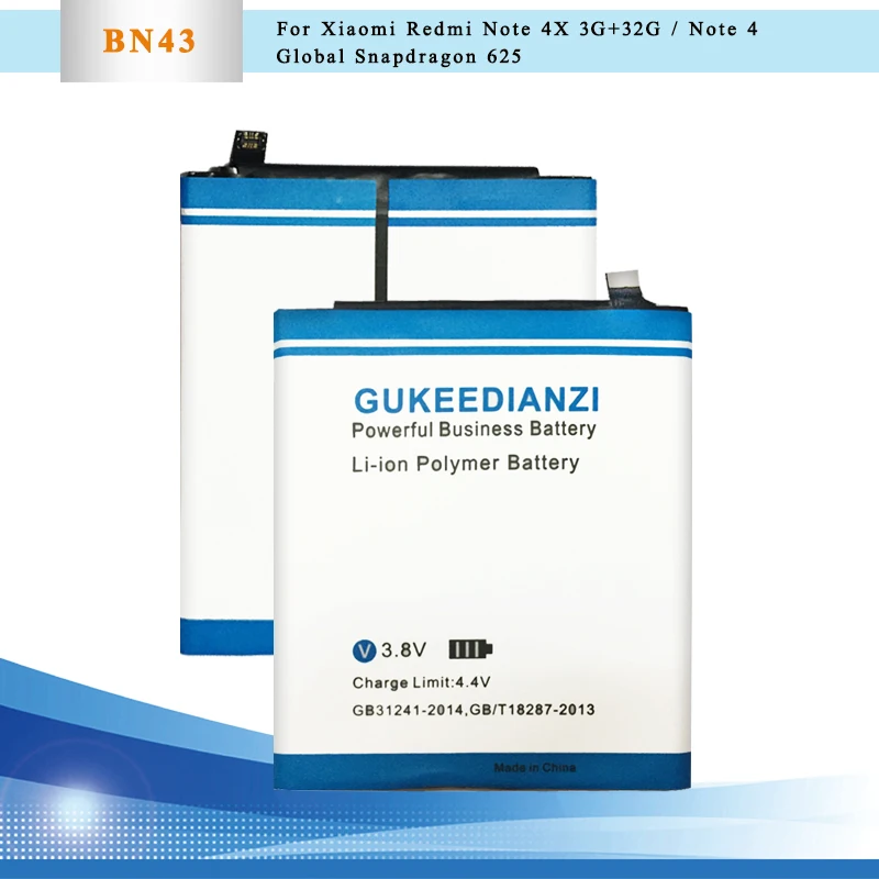 GUKEEDIANZI Mobile Lithium 4100mAh Battery BN43 For Xiaomi Redmi Note 4X 3G+32G For Redmi Note 4 Global Version Snapdragon 625
GUKEEDIANZI Mobile Lithium 4100mAh Battery BN43 For Xiaomi Redmi Note 4X 3G+32G For Redmi Note 4 Global Version Snapdragon 625
