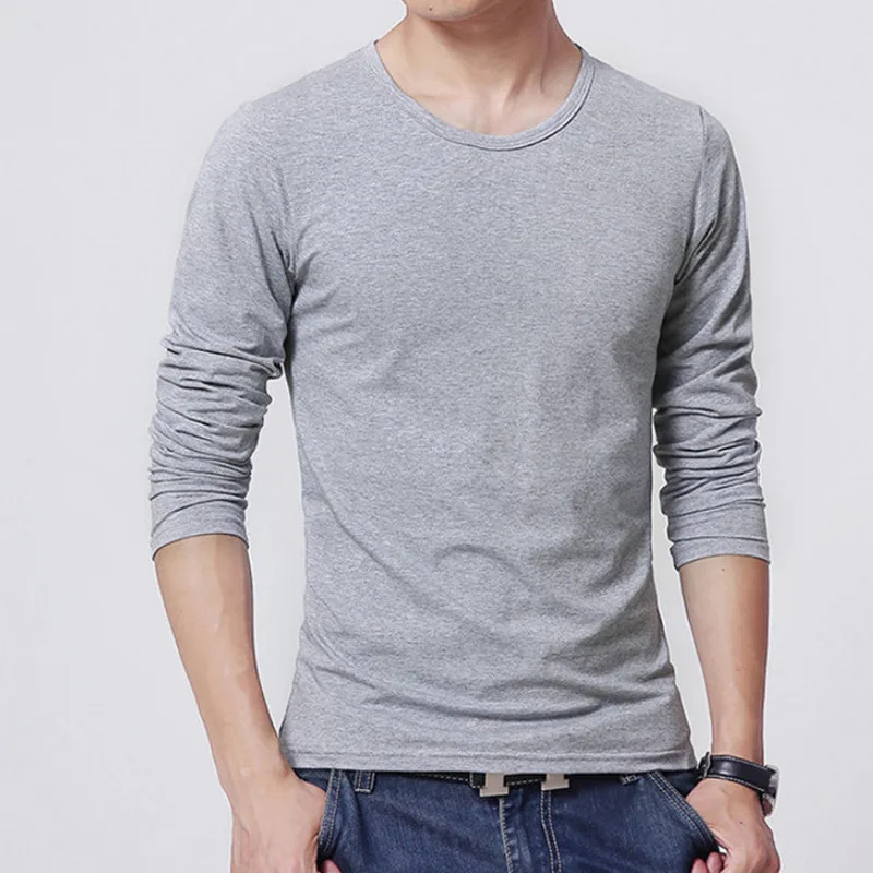 2018 Autumn New T SHIRT Men, Ultra Low Price Long Sleeved Men's T-shirt, Men's Round Neck Pure Color T-shirt Size S - 3XL
2018 Autumn New T SHIRT Men, Ultra Low Price Long Sleeved Men's T-shirt, Men's Round Neck Pure Color T-shirt Size S - 3XL