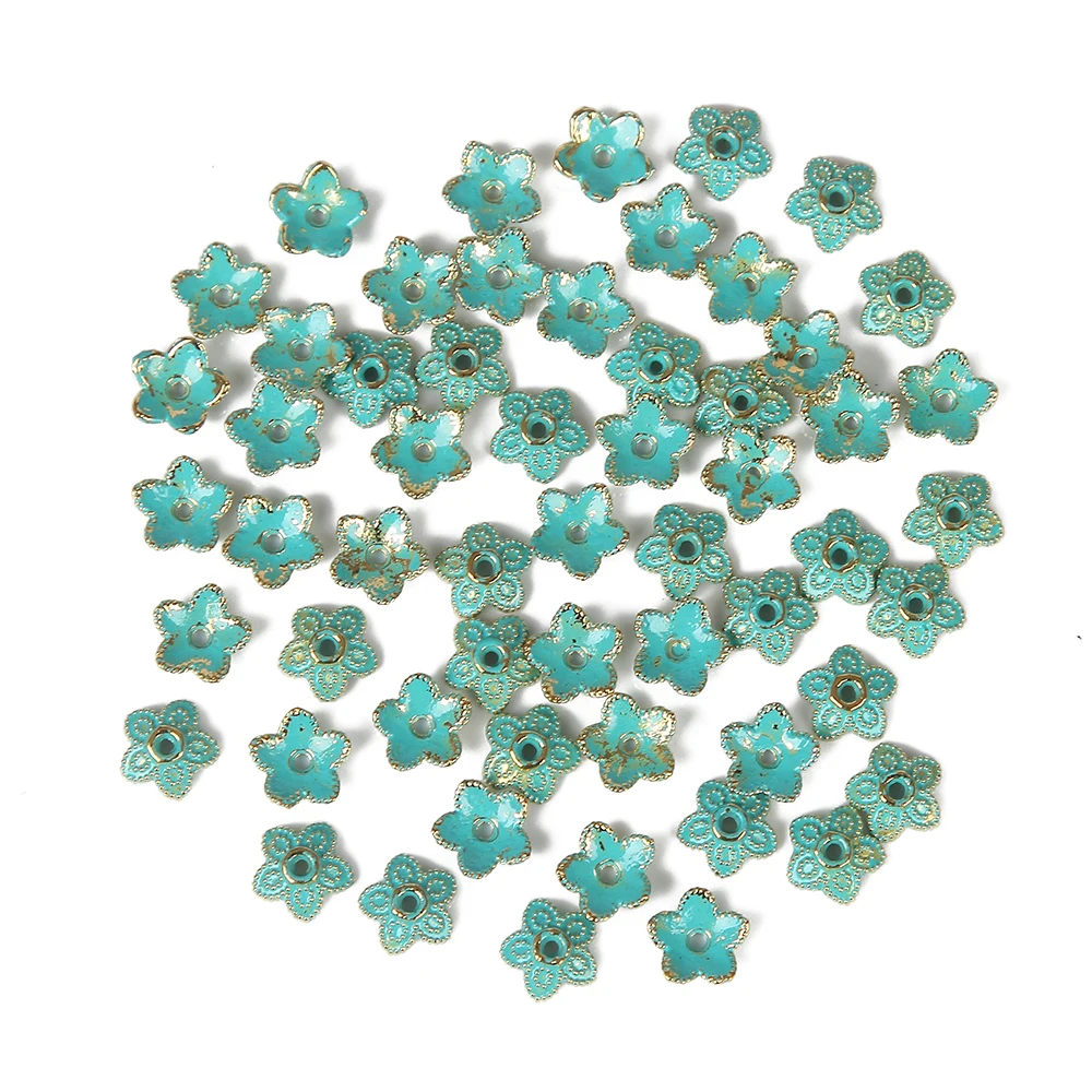 10pcs a lot bronze green cute 5 petal flower cap bead spacer bead jewelry accessories for DIY necklace bracelet 7*7 mm
10pcs a lot bronze green cute 5 petal flower cap bead spacer bead jewelry accessories for DIY necklace bracelet 7*7 mm