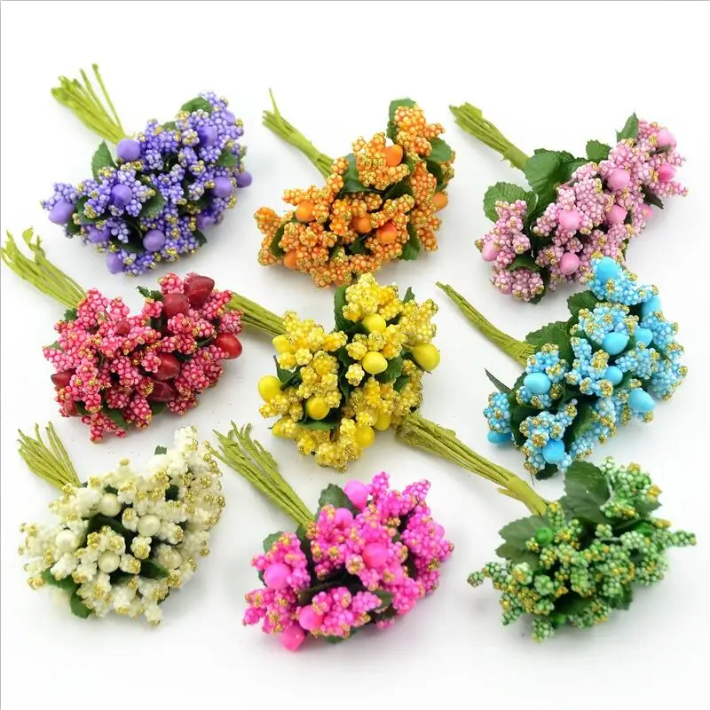 12pcs Silk Artificial Foam Bud Bacca Flower Bouquet Stamen For Wedding Decoration DIY Scrapbooking Wreath Craft Fake Flowers
12pcs Silk Artificial Foam Bud Bacca Flower Bouquet Stamen For Wedding Decoration DIY Scrapbooking Wreath Craft Fake Flowers