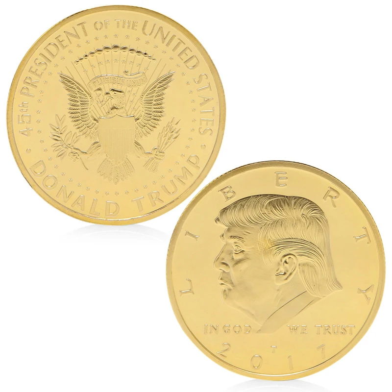1PCS America 45th President Donald Trump Gold Plated Commemorative Coin Novelty Token
1PCS America 45th President Donald Trump Gold Plated Commemorative Coin Novelty Token