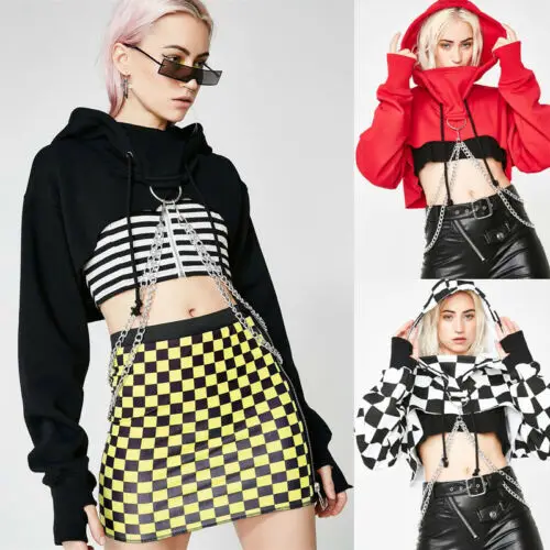 Sexy Women Spring Autumn Hoodie Sweatshirt Pullover Chain Jumper Casual Pullover Long Sleeve Loose Crop Top
Sexy Women Spring Autumn Hoodie Sweatshirt Pullover Chain Jumper Casual Pullover Long Sleeve Loose Crop Top