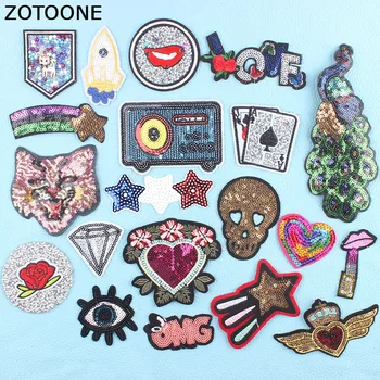 ZOTOONE Sequin Patch Flower Animal Star Iron on Embroidery Iron on Patches for Clothing DIY Stripes Clothes Stickers Applique D
ZOTOONE Sequin Patch Flower Animal Star Iron on Embroidery Iron on Patches for Clothing DIY Stripes Clothes Stickers Applique D