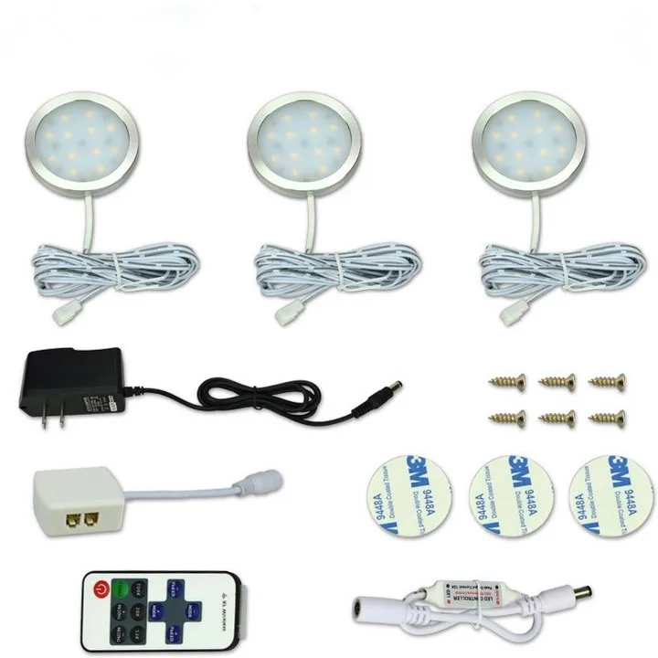 LED Under Cabinet Light 3/4/6/8PCS LED Puck Llights with Wireless RF Remote Dimmable for Under Counter,Shelf Furniture Lights
LED Under Cabinet Light 3/4/6/8PCS LED Puck Llights with Wireless RF Remote Dimmable for Under Counter,Shelf Furniture Lights