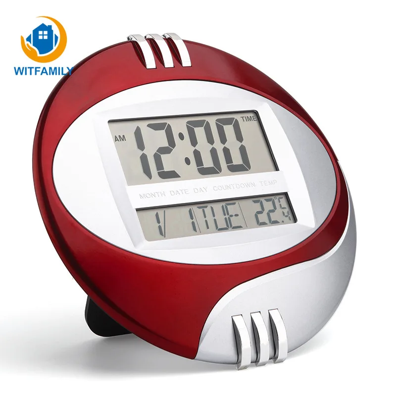 Mute Bracket Clock LCD Round Electronic wall clock large number display Snooze Table Clock with Calendar Temperature
Mute Bracket Clock LCD Round Electronic wall clock large number display Snooze Table Clock with Calendar Temperature