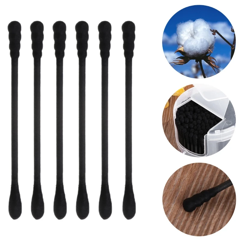 200Pcs Activated Black Anti-bacterial Cotton Swab Nose Ear Buds Tips Double Head Cleaning Tool Women Makeup Cotton Buds
200Pcs Activated Black Anti-bacterial Cotton Swab Nose Ear Buds Tips Double Head Cleaning Tool Women Makeup Cotton Buds