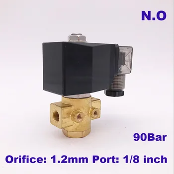 GOGO 90bar 2 way Brass water high pressure solenoid valve normally open 1/8" BSP 12V DC Orifice 1mm PG-01K NO with plug type
GOGO 90bar 2 way Brass water high pressure solenoid valve normally open 1/8" BSP 12V DC Orifice 1mm PG-01K NO with plug type