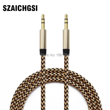 SZAICHGSI wholesale 500pcs 1m 3.5mm Male To Male Stereo AUX Auxiliary nylon fabric braided Audio Cable for iPhone for Samsung
SZAICHGSI wholesale 500pcs 1m 3.5mm Male To Male Stereo AUX Auxiliary nylon fabric braided Audio Cable for iPhone for Samsung