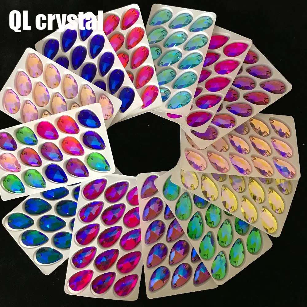 ALL Size QL Crystal 2018 popular Color AB Drops Sew On Crystal Stones Sewing On Rhinestone 2 Holes DIY Garment Dress Making
ALL Size QL Crystal 2018 popular Color AB Drops Sew On Crystal Stones Sewing On Rhinestone 2 Holes DIY Garment Dress Making