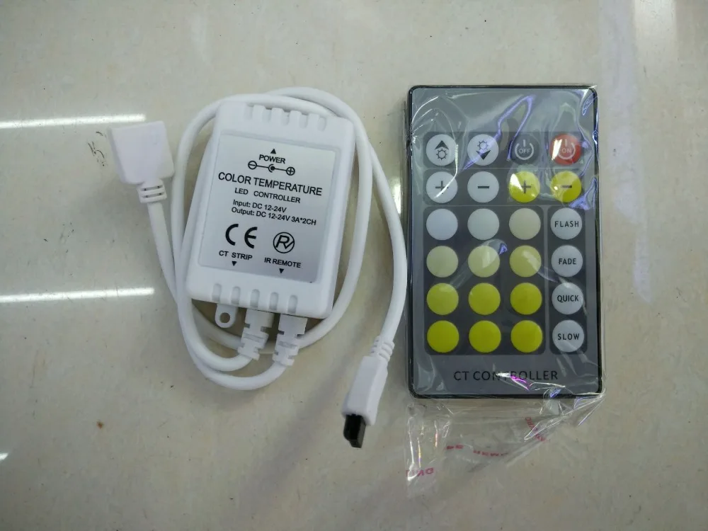 New arrived 5x 24Key DC12V IR Remote Controller CW and WW double color adjust 4000K natrual white controller | Лампы и освещение