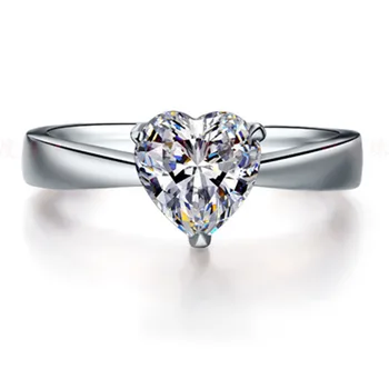 1CT Promise Love SONA Simulate Solitaire Heart Diamond Ring Women Sterling Silver Heart Jewelry White Gold Prongs Setting Ring 
1CT Promise Love SONA Simulate Solitaire Heart Diamond Ring Women Sterling Silver Heart Jewelry White Gold Prongs Setting Ring