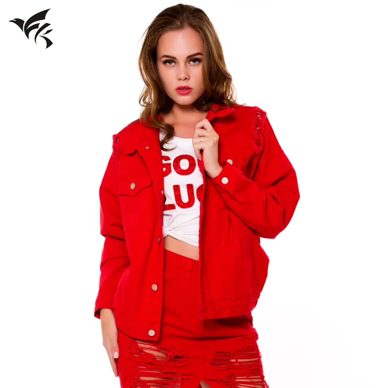 Fashion Women Basic Coat Denim Jacket Women Distressed Denim Jacket Bright Color Ladies Jeans Coat Casual Outerwear YK00037
Fashion Women Basic Coat Denim Jacket Women Distressed Denim Jacket Bright Color Ladies Jeans Coat Casual Outerwear YK00037