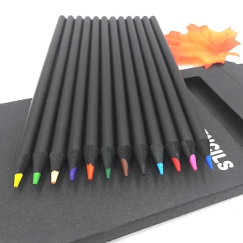 12 Pcs/Set Black wood Color Pencil Packaging 12 Different Colours Colored Pencils Drawing For Children Stationary High Quality
12 Pcs/Set Black wood Color Pencil Packaging 12 Different Colours Colored Pencils Drawing For Children Stationary High Quality