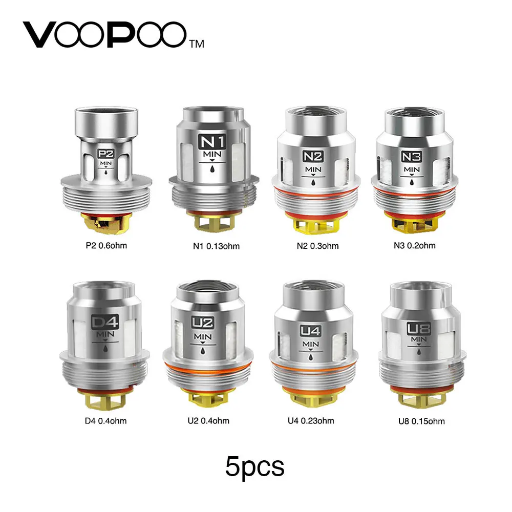 5pcs VOOPOO UFORCE Coil Head D4 N1 N2 N3 U2 U4 U6 U8 P2 0.4ohm 0.13ohm 0.23ohm 0.15ohm 0.2ohm 0.6ohm 0.3ohm for UFORCE T1 Tank
5pcs VOOPOO UFORCE Coil Head D4 N1 N2 N3 U2 U4 U6 U8 P2 0.4ohm 0.13ohm 0.23ohm 0.15ohm 0.2ohm 0.6ohm 0.3ohm for UFORCE T1 Tank