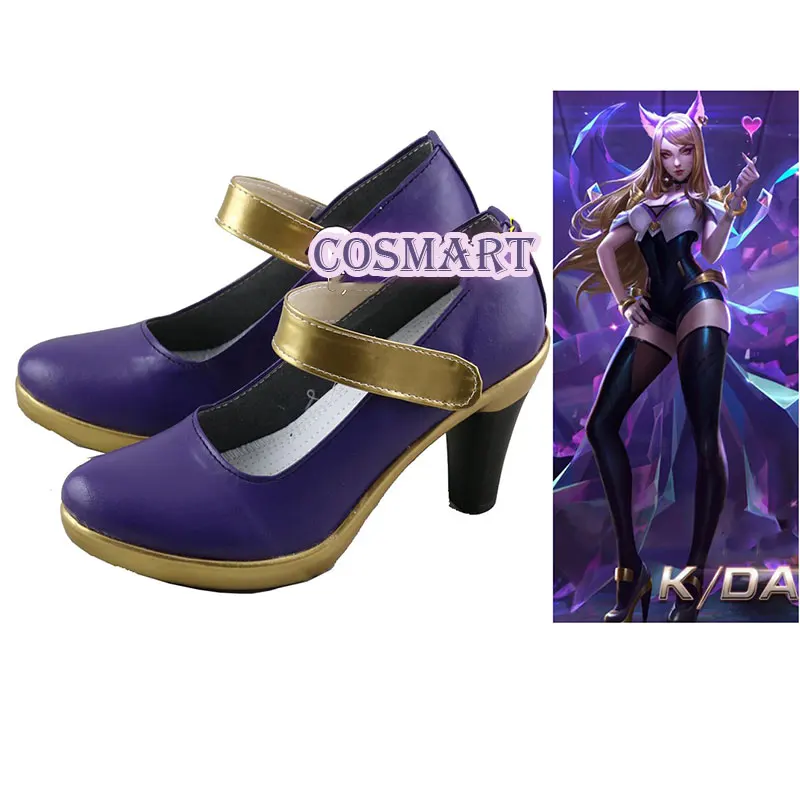Женские туфли для косплея LOL KDA K/DA Ahri обувь на высоком каблуке Лидер продаж
