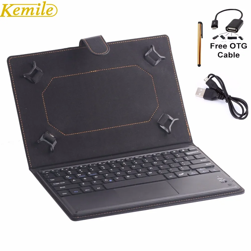 Kemile Universal 9"-10.1" Tablet Magnetic Wireless Bluetooth 3.0 Keyboard with Touch Pad for Android Windows Tablet Leather Case
Kemile Universal 9"-10.1" Tablet Magnetic Wireless Bluetooth 3.0 Keyboard with Touch Pad for Android Windows Tablet Leather Case